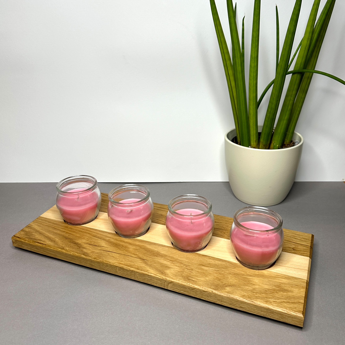 Kerzenhalter aus Eiche & Buche – Bild 3