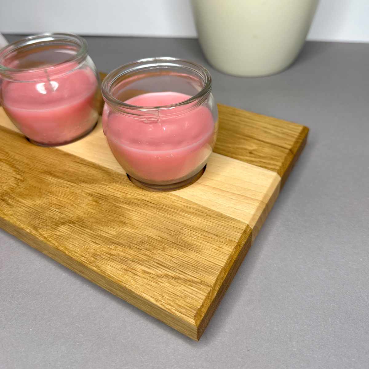 Kerzenhalter aus Eiche & Buche – Bild 2